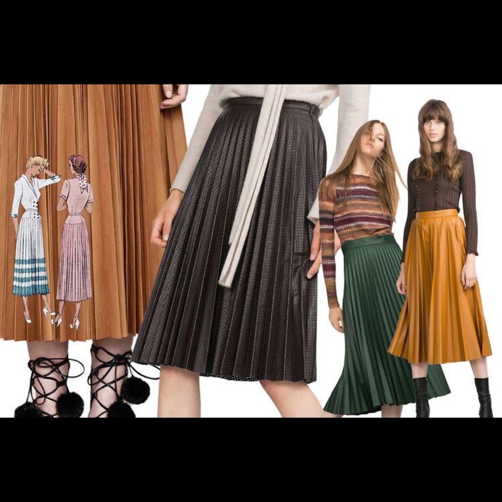 SOLD OUT❣️Beautiful gold faux suede pleated skirt. ❣️❣️❣️